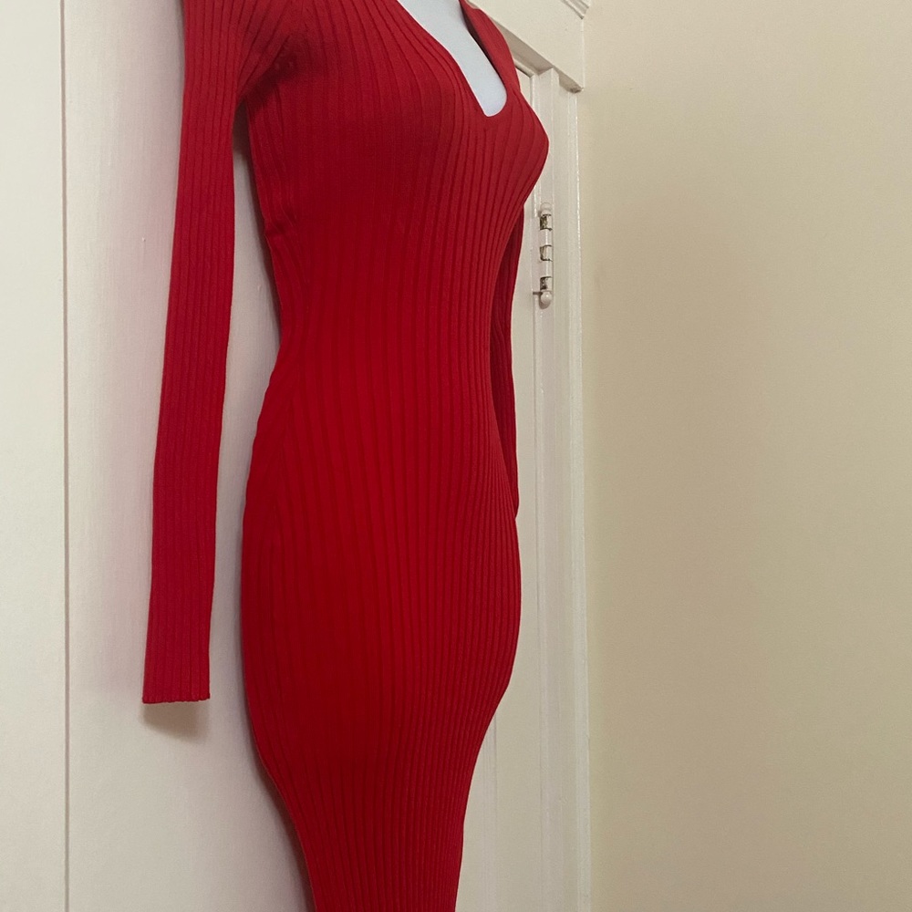 Fashion Nova red spaghetti dress